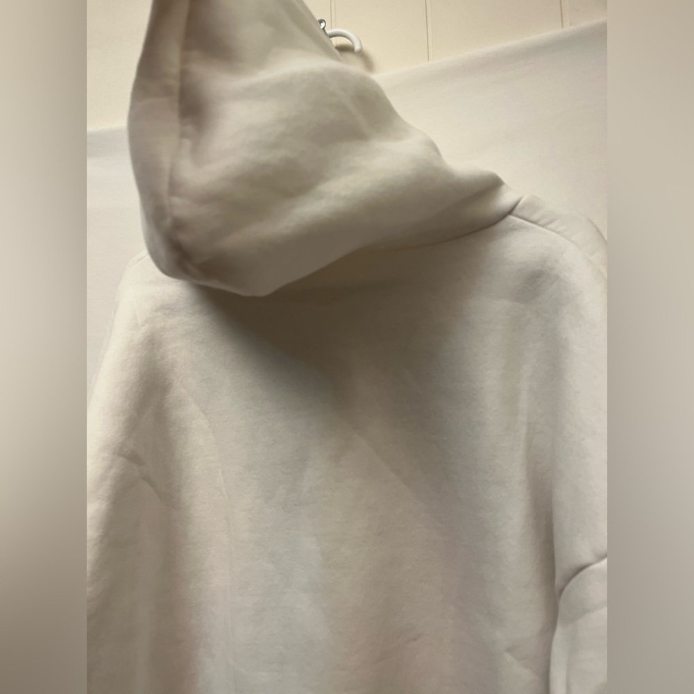 Edikted Champion White Pullover Oversized Thick Hoodie with Graphic Print XS - Picture 9 of 9